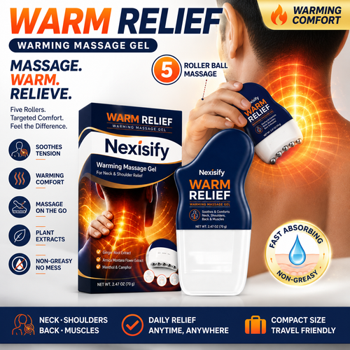 Nexisify® WARM RELIEF 3-in-1 Warming Massage Gel + 360° Roller